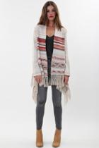 Goddis - Paxton Fringe Sweater In Sahara Shade