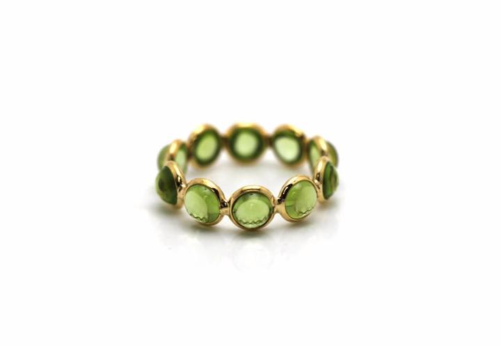 Tresor Collection - Peridot Round Stackable Ring Bands In 18k Yellow Gold 6336555908