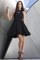 Shail K - 24083 High Halter Cutout Illusion Dress