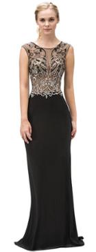 Pearl Embellished Long Gown