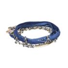 Ashley Schenkein Jewelry - Jaipur Gemstone Cluster, Hammered Bar & Leather Bracelet