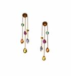 Tresor Collection - Multicolor Tourmaline Earring In 18k Yellow Gold Style 2