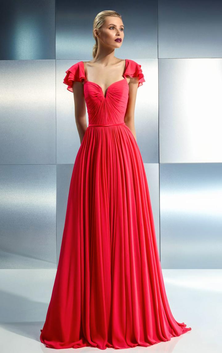 Beside Couture - Ch1658 Butterfly Sleeves Evening Gown