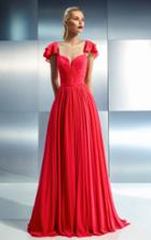 Beside Couture - Ch1658 Butterfly Sleeves Evening Gown
