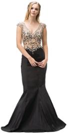 Dancing Queen - Sparkling V-neck Trumpet Dress 9264