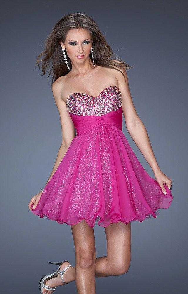 La Femme - 19250 Embellished Sweetheart Empire Cocktail Dress