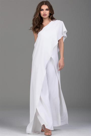 Jovani - Draped Asymmetric Jumpsuit 54787