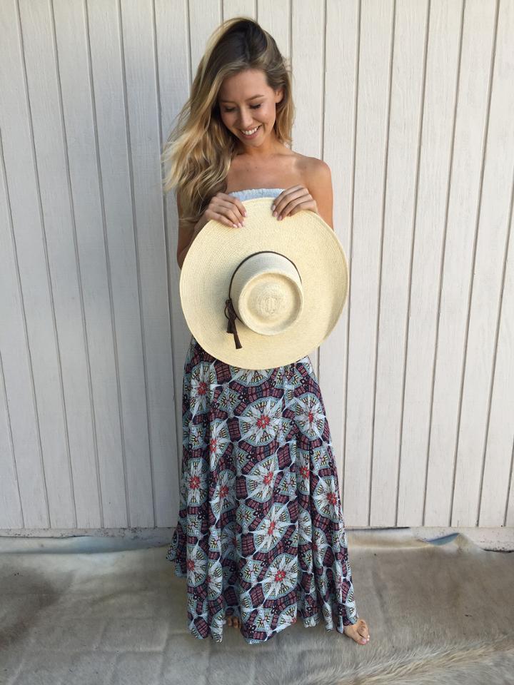 Tysa - Wrap Skirt In Blue Kaleidoscope Eyes