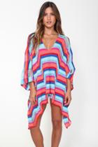 Goddis - Waverly Poncho In Flamingo Dream