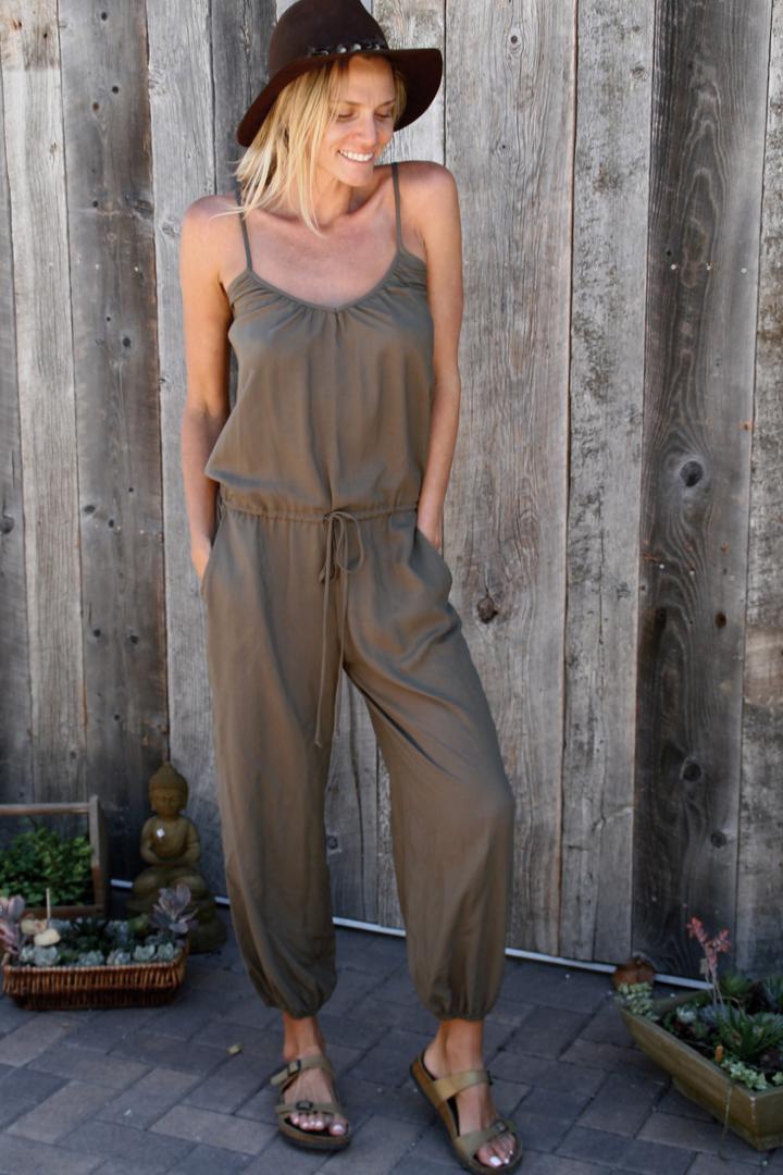 Tysa - Claudette Jumpsuit In Olive