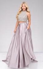 Jovani - 46996 Stunning Two-piece Detailed Evening Gown