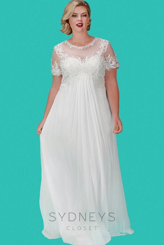 Sydney's Closet - Embroidered Lace Long Dress Sc5206