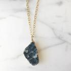 Margaret Elizabeth - Long Druzy Pendant (medium Chain)