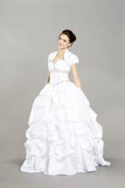 Aspeed - L1085 Embellished Ballgown With Puff Sleeve Bolero