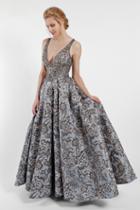 Terani Evening - 1721e4145 Deep V-neck Ballgown