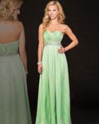 Milano Formals - E1538 Strapless Beaded Empire Evening Gown