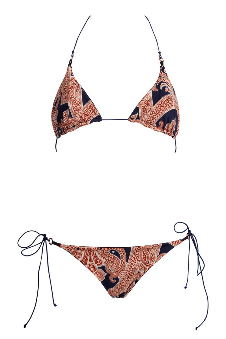 Paisley / Navy Caviar Top