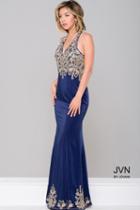 Jovani - V-neck Fitted Long Dress Jvn46281