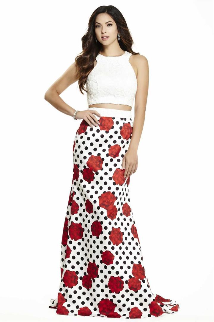 Jolene Collection - 17000 Sequined High Halter Trumpet Dress