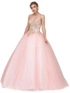 Dancing Queen - 1181 Spaghetti Strap Embellished Ballgown