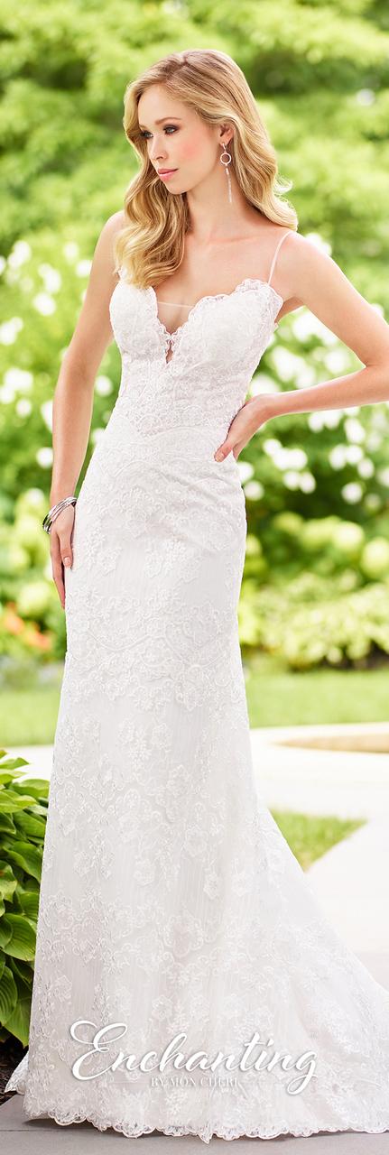 Enchanting By Mon Cheri - 118149 Scalloped Sweetheart Lace Wedding Dress