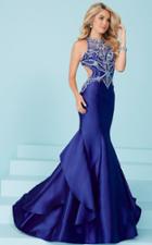 Tiffany Homecoming - Extravagant Beaded Illusion Neck Mermaid Dress 16245
