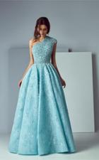 Saiid Kobeisy - 3176 Asymmetrical Textured Ballgown