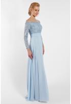 Terani Couture - 1721m4316 Illusion Off- Shoulder A-line Evening Gown
