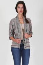 Goddis - Brie Open Knit Cardigan In Rustic Taupe
