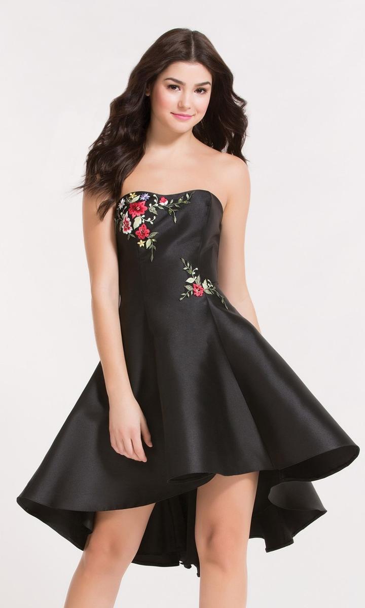 Alyce Paris Homecoming - 3699 Semi-sweetheart Floral A-line Dress