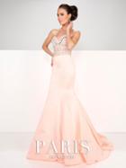 Paris Prom By Mon Cheri - 116758 Long Dress In Peach