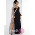 Studio 17 - Sultry Bejeweled Accent Sweetheart Sheath Gown 12485