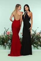Zoey Grey - 31132 Plunging Illusion Cutout High Halter Gown