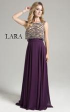 Lara Dresses - Seductive Jewel Neck A-line Dress 32928