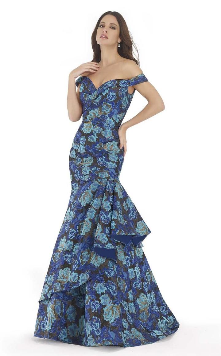 Morrell Maxie - 15645 Flourish Floral Off Shoulder Evening Dress