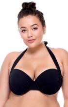 Curve Swimwear - Convertible Retro Top 360dd/eblck