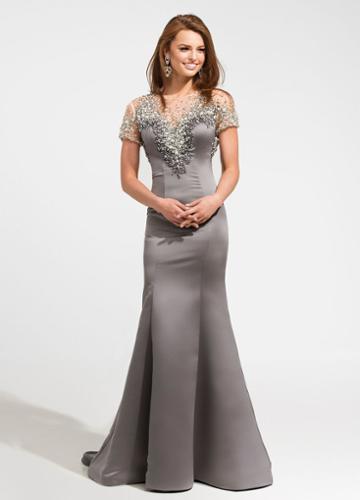 Ashley Lauren - 1135 Illusion Beaded Evening Dress