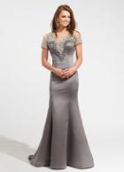 Ashley Lauren - 1135 Illusion Beaded Evening Dress