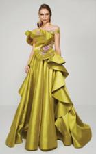 Mnm Couture - 2370 Ruffled Cascade Off Shoulder Gown