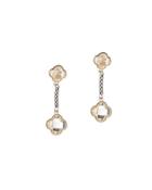 Cz By Kenneth Jay Lane - Single Drop Clover Earring