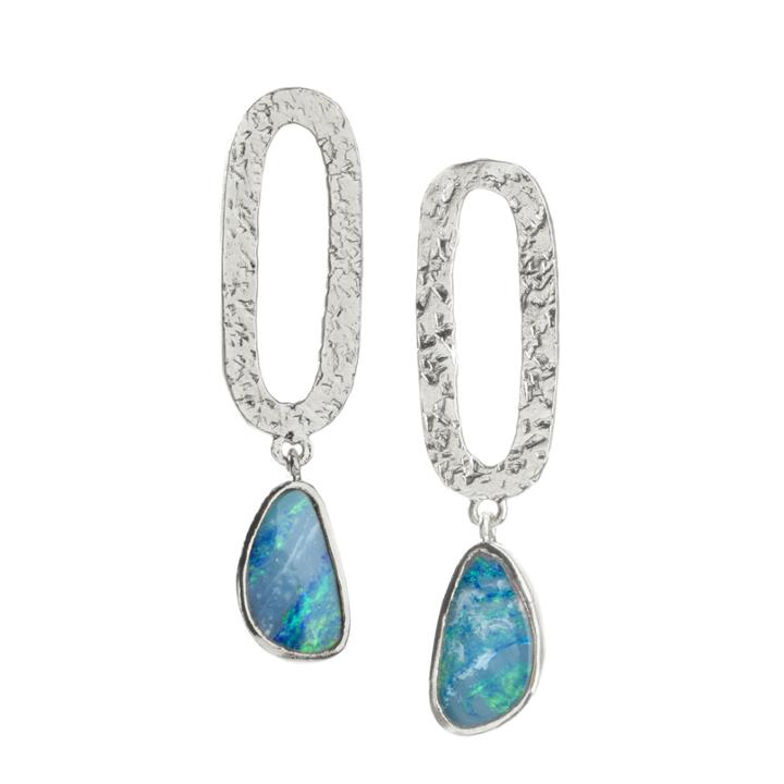 Nina Nguyen Jewelry - Paloma Opal Silver Earrings