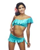 Nicolita Swimwear - Rumba Ruffles Blue Skirt Bikini Bottom