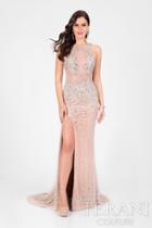 Terani Prom - Crystal Beaded Halter Long Prom Gown 1712p2517