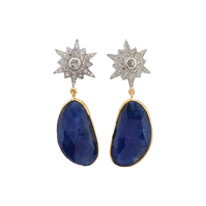 Mabel Chong - Sapphire Shooting Star Earrings
