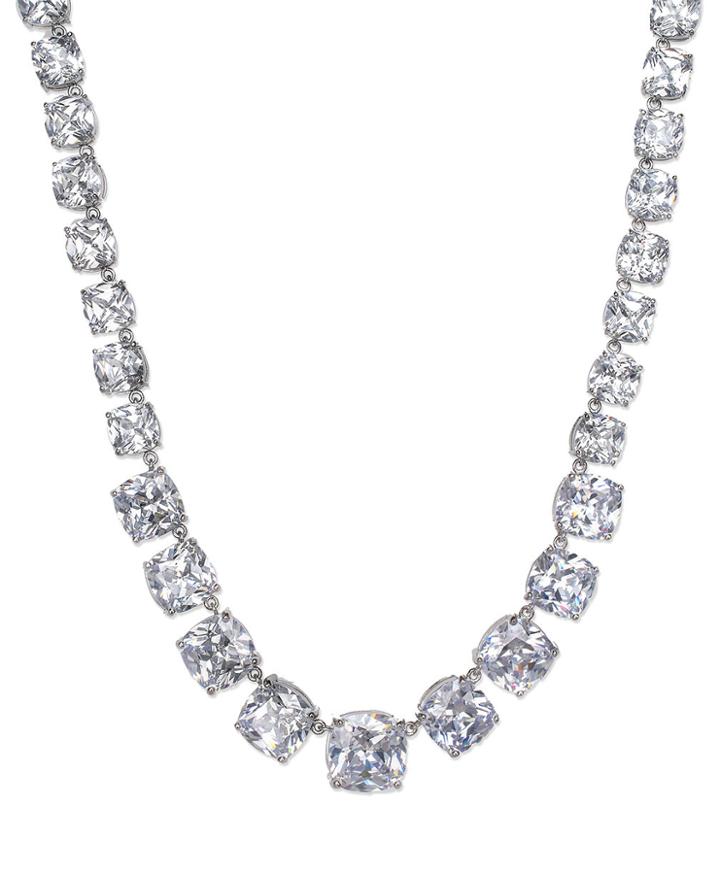 Cz By Kenneth Jay Lane - Cushion Cut Necklace