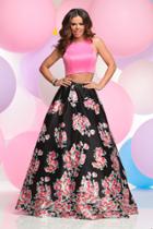 Zoey Grey - Two Piece Floral Long Gown 31074