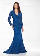Montage By Mon Cheri - 118983 Sheath Gown With Long-sleeved Jacket