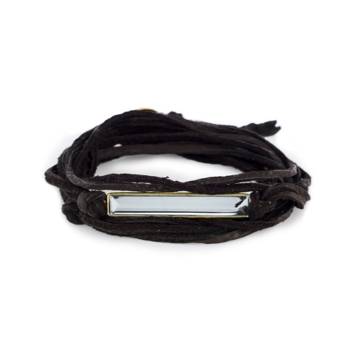 Teri Jon - Havana Leather Wrap Bracelet