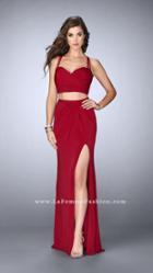 La Femme - Gorgeous Sleeveless Sweetheart Two-piece Jersey Dress 24007
