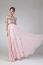 Cinderella Divine - Bejeweled Sleeveless A-line Gown